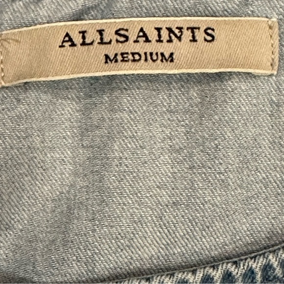 All Saints Denim Tie-Waist Dress - Picture 8 of 9